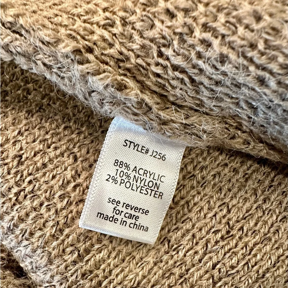 Classic Sugar Rain Brown Tweed Knit Double Breasted Ltweight Sweater Cardigan